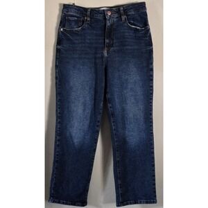 Sonoma Jeans Women Size 10P  Blue Denim Straight Leg High Rise Pockets